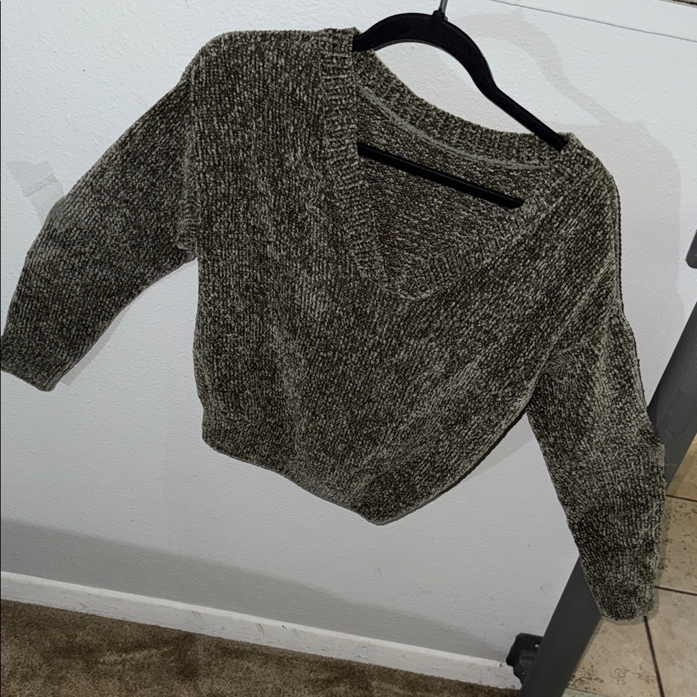 PINK Victoria's Secret Olive V-Neck Sweater